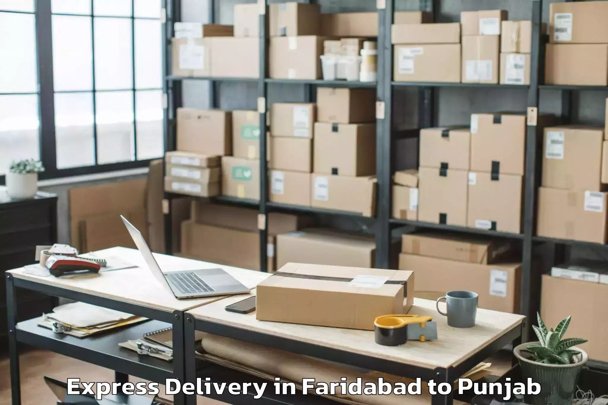 Get Faridabad to Rampura Express Delivery